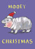 Cute Christmas Card - Moodeng Pun - Mooey Christmas created by Jelly Armchair