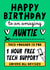 Funny Birthday Card - For Auntie - Tech Support created by AbiGoLucky