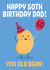 Cute Birthday Card - For Dad - 50th - Old Bean created by Blush & Blossom 