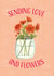 Classic Thinking Of You Card - Sending Love And Flowers - Vase created by Sarah, Spark Prints & Designs