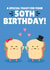 Cute Birthday Card - 50th - Special Toast created by Blush & Blossom