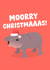 Funny Christmas Card - Moo Deng - Baby Hippo - Mooray Christmas! created by PopDogShop
