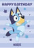 Cute Fun Bluey Themed Birthday Card for Niece – Kids Birthday – Girl created by Danilo