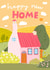 Cute Hew Home Card - Flowers - Illustration created by Olla
