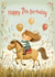 Cute Birthday Card - 7th Birthday - Horse Riding created by Bellollage