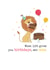 Funny Birthday Card - Lion - When Life Gives You Birthdays, Eat Cake created by Dandelion Stationery