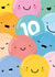 Cute 10th Birthday Card - Happy Balloons - Illustrations created by Fliss Muir