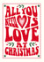 Modern Christmas Card - All You Need Is Love created by Cloud Cuckoo Design