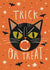 Fun Halloween Card - Black Cat & Bats - Spooky Vibes created by Alice Mole Illustration