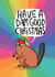 Funny Christmas Card - Have a Dam Good Christmas - Beaver created by Katie Abey