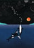 Arty Birthday Card - Whales - Night Sky created by Greyling Post