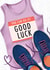 Fun Good Luck Card - Running Gear - You Can Do It created by Debbie Daley Illustrations