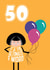 Funny Birthday Card - 50th - F Word created by Versed Aid