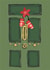 Christmas Mittens, Festive Green Door Card created by Summer Lane Studio