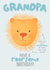 Cute Birthday Card - For Grandpa - Fingerprint Lion Mane created by Sian Moore Illustration