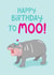 Cute Birthday Card - Moo Deng created by The Cake Thief