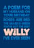 Rude Birthday Card - For Husband - Best Willy created by Blind Faith