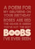 Rude Birthday Card - For Girlfriend - Best Boobs created by Blind Faith