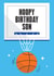 Fun Birthday Card - For Son - Basketball created by Lucy Marie Design