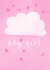 Cute New Baby Card - Baby Girl - Cloud Mobile created by Sian Moore Illustration