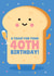 Cute Birthday Card - 40th - A Toast created by Blush & Blossom 
