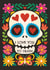 Arty Valentine's Day Card - Sugar Skull - Love You To Death created by AbiGoLucky