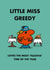 Cute Christmas Card - Mr. Men - Little Miss Greedy created by Mr. Men