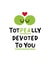 Cute Valentine's Day Card - Totpeally Devoted To You - Pea Pun created by Conor Rawson
