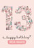 Pretty Birthday Card - Daughter - 13th - Makeup created by Rulu