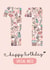 Pretty Birthday Card - Niece - 11th - Makeup created by Rulu