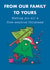 Cute Christmas Card - From Our Family To Yours - Mr. Men created by Mr. Men