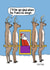 Funny Christmas Card - Reindeer Carrying Santa - Broken Sleigh created by Phil Witte
