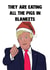 Funny Christmas Card - Donald Trump - Pigs In Blankets created by Doublea
