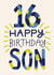 Classic Birthday Card - 16th - Son created by Christine Cuddihy Illustration