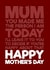Funny Mother's Day Card - You Made Me Who I Am - You Can Decide If You're Happy created by Blind Faith