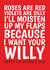 Rude Valentine's Card - For Him - I Want Your Willy created by @Cupsie's Creations