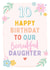 Cute 10th Birthday Card - For Daughter - Flowers created by Macie Dot Doodles