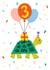 Cute Birthday Card - 3rd - Tortoise created by Sofia Ossman