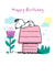 Adorably Cute Snoopy Happy Birthday Card – For Her – Peanuts created by Danilo