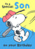 Special Son Birthday Card – Snoopy Baseball Fun created by Danilo
