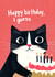 Cute Birthday Card - Cat - Happy Birthday, I Guess created by Koro Cinco
