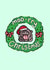 Merry Christmas from Moo Deng - Moo-rry Christmas! Cute Chibi Illustration Xmas created by Hana Khan