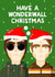 Oasis Christmas Card - Wonderwall Christmas - Liam & Noel Gallagher created by Nicola Watson