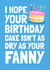 Rude Birthday Card - 60th - Dry Birthday Cake created by Running with Scissors