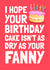 Rude Birthday Card - 50th - Dry Birthday Cake created by Running with Scissors