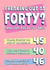 Motivational birthday card for someone turning 40. Freaking out at Forty. created by Spekle Studio