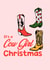 Cowboy / cowgirl themed Christmas Card - cowgirl boots - merry Christmas created by Insight Designs