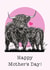 Cute Mother's Day Card - Highland Cows - For Mum created by Beth Higgins Art