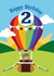 Cute 2nd Birthday Card - Hot Air Balloon - Teddy Bear created by Roger Bear Designs