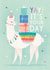 Cute Birthday Card - Yay It's Your Day - Llama created by Sabrin Deirani